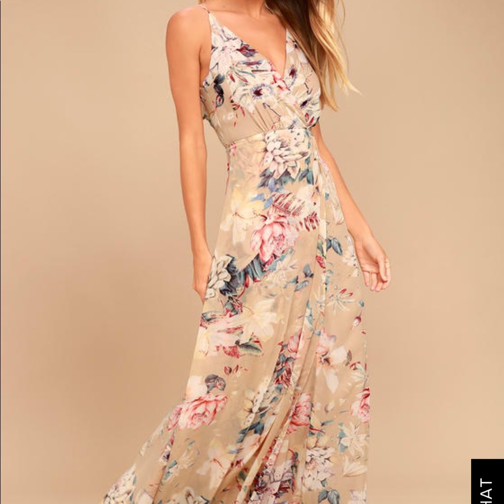 Lulus Floral Open Back Maxi